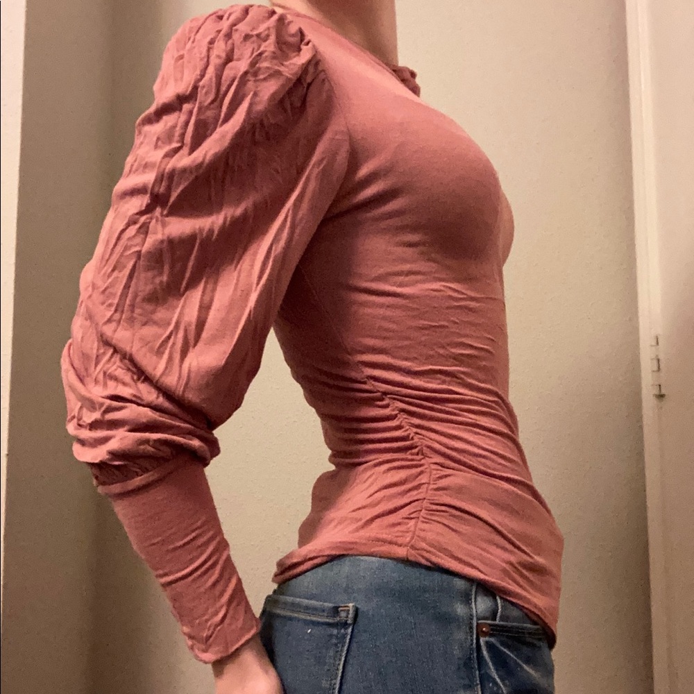 Pink Princess shirt with flared sleeves